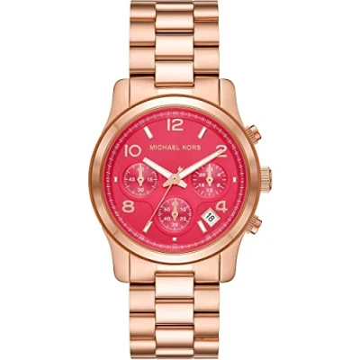 Afbeelding van Michael Kors dames Runway horloge MK7352 in de kleur Roségoud