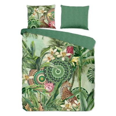 Afbeelding van HIP Collection Abhita Dekbedovertrek Tweepersoons 200x200/220 cm Green