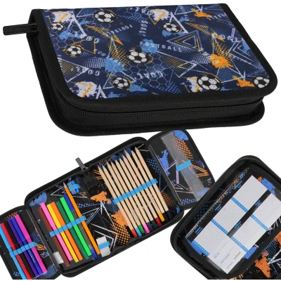 Afbeelding van Football trousse à deux rabats avec équipement POUR garçon, scolaire pliable FOOTBALLEUR (Football Pliable)