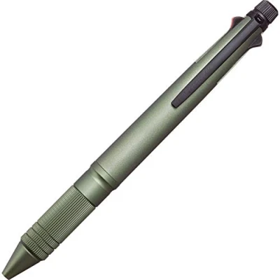 Afbeelding van Uni Jetstream 4&amp;1 Metal Edition, balpen 0,5 mm (zwart, rood, blauw, groen) en vulpotlood mm, donkergroen (MSXE52000A05.7) (MSXE5200A5.7)