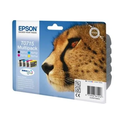 Image de Epson T0715 Noir Cyan Magenta Jaune (c13t07154022)