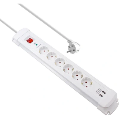 Afbeelding van 2 m Stekkerdoos USB