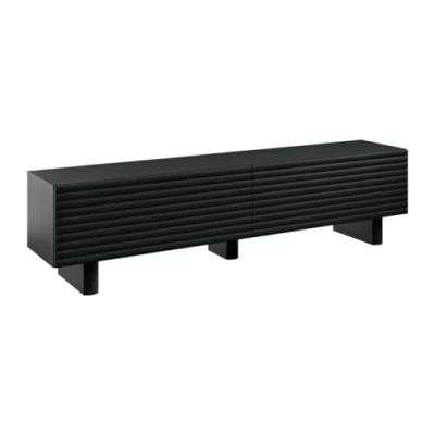 Afbeelding van Vente unique TV meubel met 2 deuren van MDF 180 cm Zwart LUDIMA L x H 46.1 D 36.8