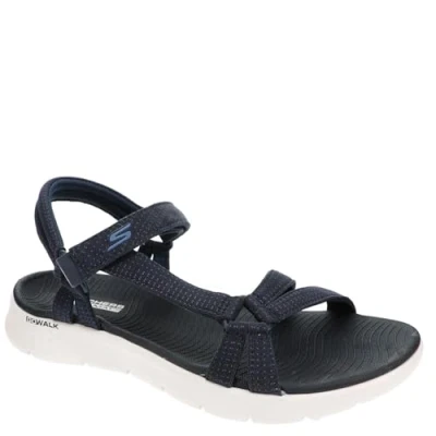 Image de Skechers Femme Sandales Go Walk Flex Sublime, Tissu Bleu Marine, 40 EU