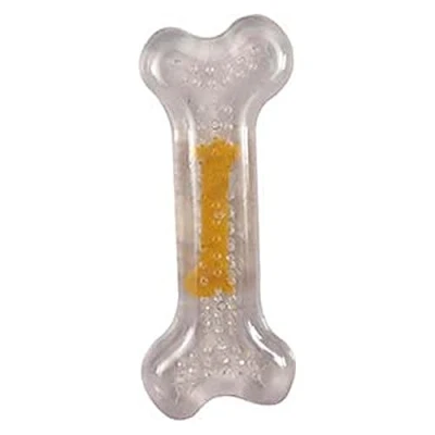 Afbeelding van Flamingo Hondenspeelgoed TPR Been met Kipsmaak Multi 8 cm