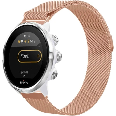 Afbeelding van iMoshion Milanees magnetisch 24 mm bandje Geschikt voor Suunto 7 / 9 (Baro) Sony Smartwatch 2 Rosé Goud