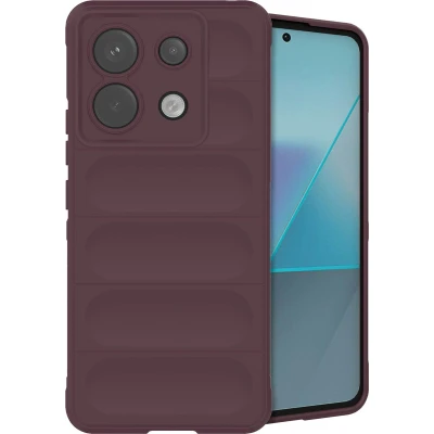 Afbeelding van iMoshion Hoesje Geschikt voor Xiaomi Poco X6 Pro Siliconen EasyGrip Backcover Aubergine
