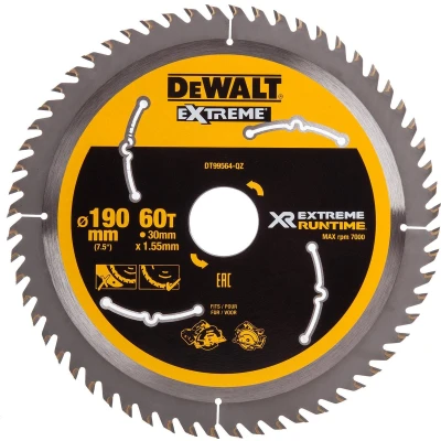 Afbeelding van DeWalt Accessoires DT99564 QZ XR Cirkelzaagblad 190x30mm 60T CSB