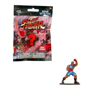 Afbeelding van Jada Toys Street Fighter figuur (1 Mystery in blinde verpakking) gedetailleerde verzamelfiguur (4 cm), 1 x 13 van metaal, voor fans en verzamelaars