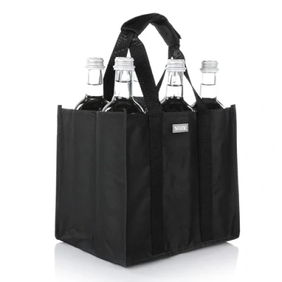 Afbeelding van Vaily Flessentas Draagt 6 flessen tot 1,5 liter Ideaal voor boodschappen en het meenemen van lege 27 x 18 23 cm, zwart., Boodschappentas