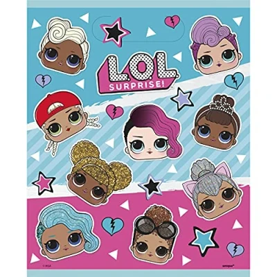 Afbeelding van Uitdeelzakjes LOL Surprise plastic 8 stuks