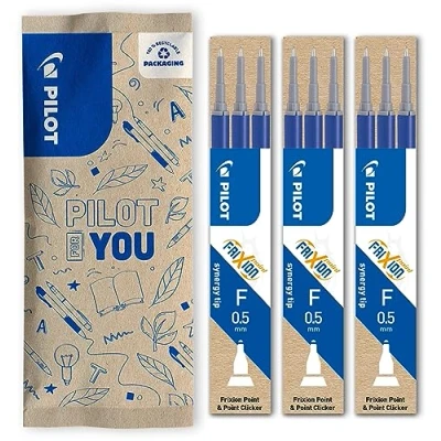 Afbeelding van Pilot Set van 3 FriXion navulverpakkingen voor Point en Clicker Blauw Fijne punt