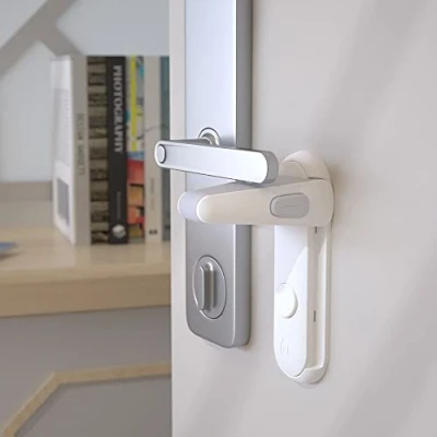 Afbeelding van Deurklink vergrendeling 2 stuks Kinder Deurslot Kindveilig &amp; Huisdierbestendig &quot;voor uw Rust Privacy in huis&quot;