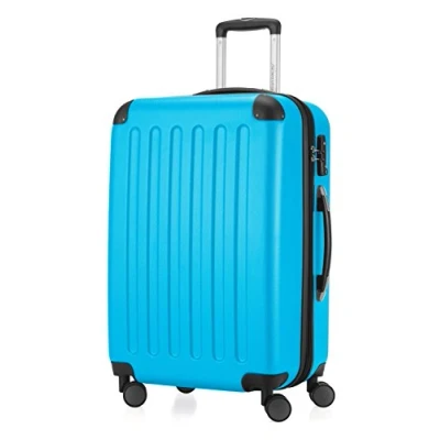Image de HAUPTSTADTKOFFER SPREE Valise rigide, chariot extensible, bagage à 4 roulettes doubles, TSA, Bleu cyan, 65 cm, de longueur moyenne