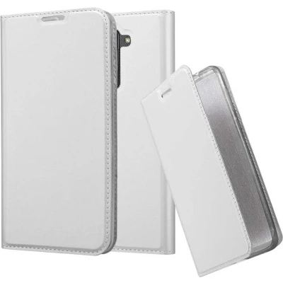 Afbeelding van Cadorabo Hoesje geschikt voor LG STYLUS 2 in CLASSY ZILVER Beschermhoes met magnetische sluiting, standfunctie en kaartvakje Book Case Cover Etui