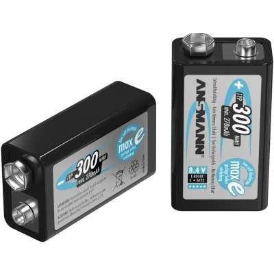 Afbeelding van Ansmann maxE 6LR61 Oplaadbare 9V batterij (blok) NiMH 8.4 V 300 mAh 1 stuk(s)