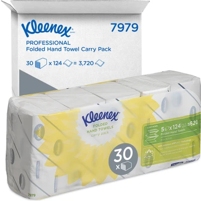 Afbeelding van Kleenex papieren handdoeken Ultra, intergevouwen, 2 laags, 124 vellen, pak van 5 stuks handdoek