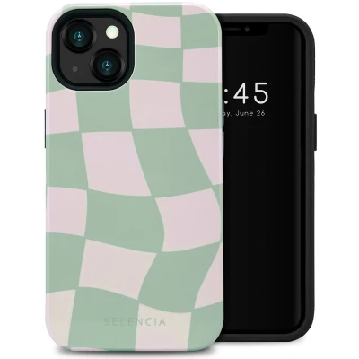 Afbeelding van Selencia Hoesje Geschikt voor iPhone 13 Vivid Backcover Groovy Sage Green