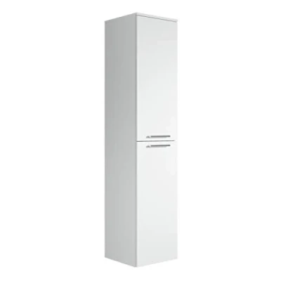 Afbeelding van Badplaats Badkamerkast Saturnus 35 x 130 cm Wit Hangende Kolomkast met Twee Deuren