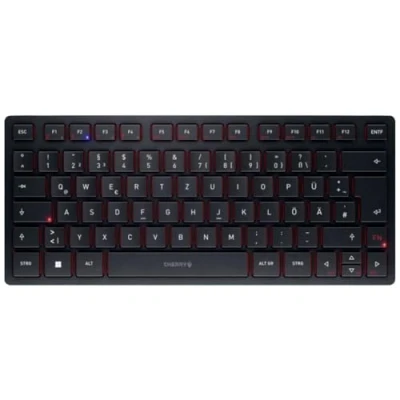 Image de CHERRY KW 9200 MINI Clavier sans fil 2.4 GHz, Bluetooth 5.0 QWERTZ Allemand commutateur : SX noir