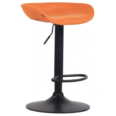 Afbeelding van Barkruk Namsos Stof Zwart Frame Oranje