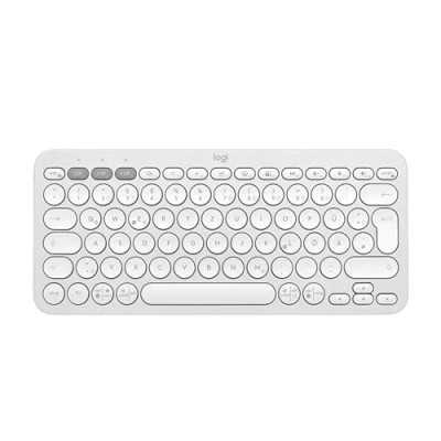Image de Logitech Pebble Keys 2 K380s Clavier sans fil Bluetooth LE QWERTZ Allemand blanc ton sur