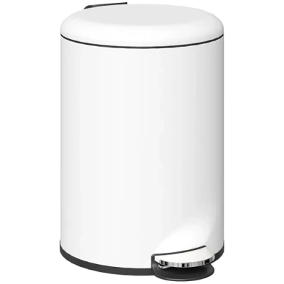 Afbeelding van HOMCOM Pedaalemmer, 20 liter, afvalemmer met deksel en pedaal, binnenemmer voor woonkamer, kantoor, metaal, 36 x 30 44,5 cm