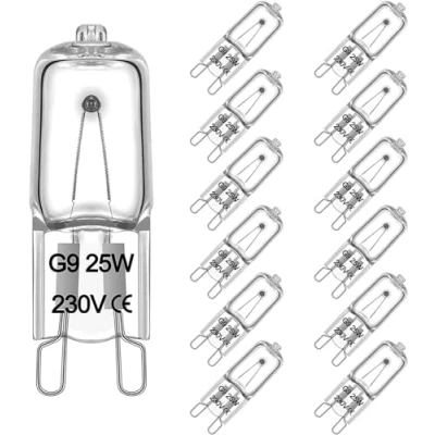 Afbeelding van G9 halogeenlamp, G9, 25 W, 230 V, dimbaar, AC DC 2800 K, voor afzuigkap, kroonluchter
