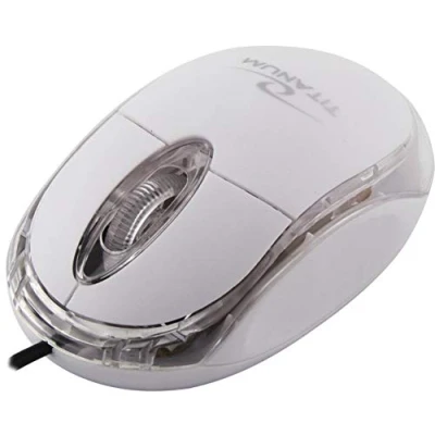 Afbeelding van Titanum TM102W, Ambidexter, Optisch, USB Type A, 1000 DPI, Wit (Bedraad), Muis,