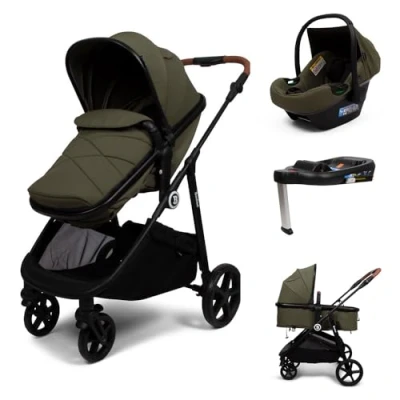 Afbeelding van Baninni 4 in 1 Multi Standen Kinderwagen met Autostoel en Base Nelia Groen