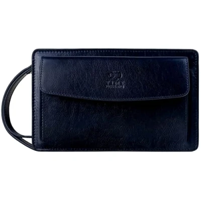 Afbeelding van Time Resistance leren tas voor heren, handtas Italiaanse tas, aktetas kleine bedrijven, organizer alledaagse voorwerpen, in, Blauw