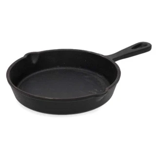 Afbeelding van Cookinglife Koekenpan Cast Iron Gietijzer ø 15 cm Zonder anti aanbaklaag