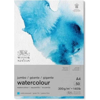 Afbeelding van Winsor &amp; Newton Classic Aquarelpapier Grain fin Jumbo Blok 300gr 50 Vel A4