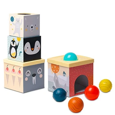 Afbeelding van Taf Toys Stapelblokken North Pole Junior 14 Cm Karton 8 delig
