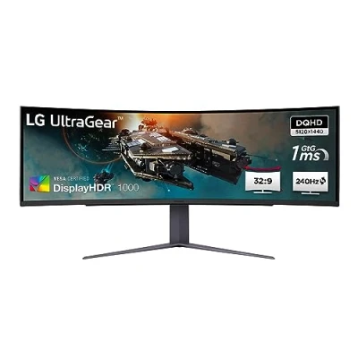 Image de Ecran PC Gaming LG 49GR85DC B 49’’ Incurvé UWQHD Gris et Violet