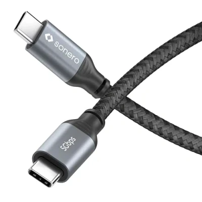 Afbeelding van sonero SPC U320 005 USB kabel 3.2 Gen 1 (3.1 1) 0,5 m C Zwart, Grijs