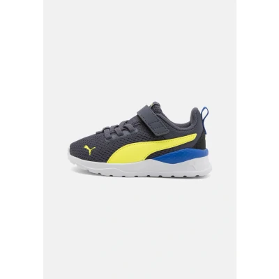 Afbeelding van Puma Anzarun LITE Unisex Hardloopschoenen voor op de weg kinderen, Maat: 22, Galactic gray/lemon sherbert/black Textiel