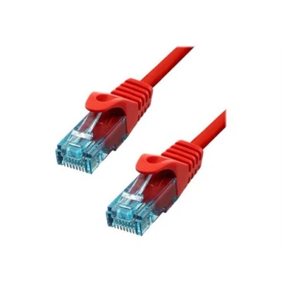 Image de ProXtend Cordon de raccordement RJ 45 (M) pour 15 m 6 mm UTP CAT 6a IEEE 802.3at sans halogène, moulé, crochet, bloqué rouge