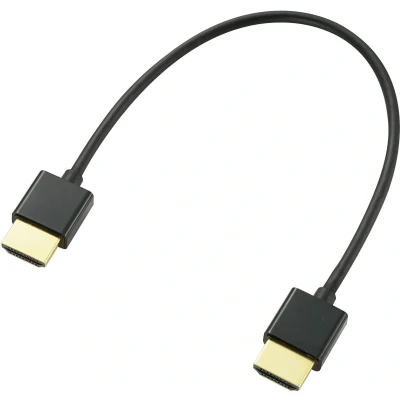 Afbeelding van SpeaKa Professional SP 9076308 HDMI kabel Aansluitkabel A stekker, stekker 0.20 m Zwart 4K UHD, Audio Return Channel (ARC), Vergulde