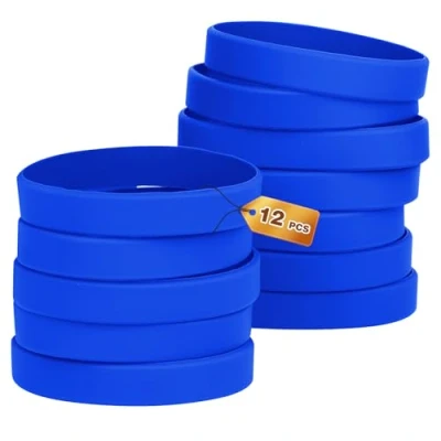 Afbeelding van HONTIUS siliconen armbanden, heldere elastische armbanden 20 cm rubberen voor sport heren dames tieners 12 stuks 30 stuks,