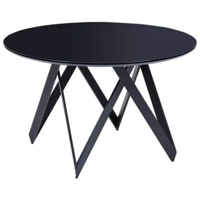 Afbeelding van Beliani OXHILL Ronde eettafel Zwart 90 cm MDF
