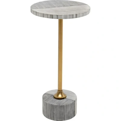 Afbeelding van Bijzettafel Domero Double Ø25cm zwart en wit Kare Design