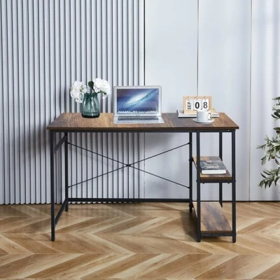 Afbeelding van Lina Computertafel Bureau Met 2 Schappen