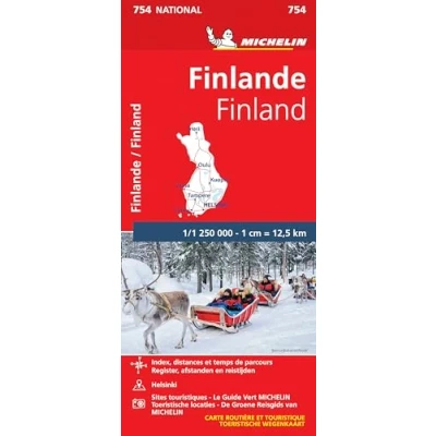 Afbeelding van Michelin 754 Finland Wegenkaart Kleurloos Reisboeken &amp; Kaarten