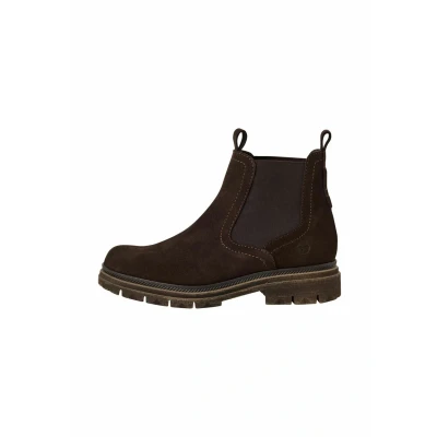 Afbeelding van Tamaris Elegante Chelsea MIT Touchit Enkellaarsjes met plateauzool, Dames, Maat: 41, Mocca Schoenen