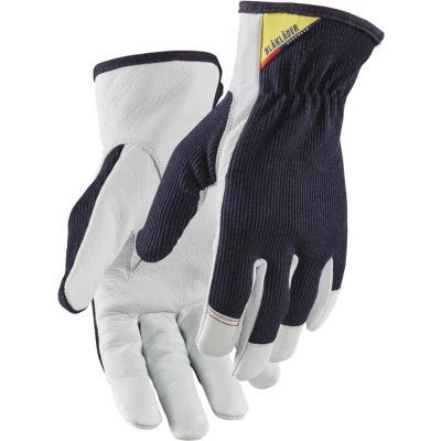 Afbeelding van Blaklader Werkhandschoen leer 2801 1458 Donkerblauw/Wit 6