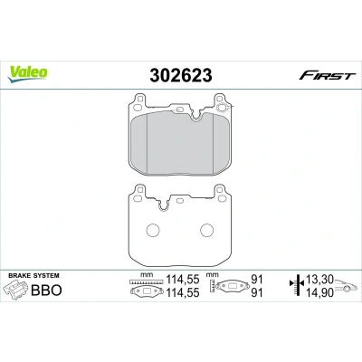 Afbeelding van VALEO 302623 Remblokkenset MINI: Countryman