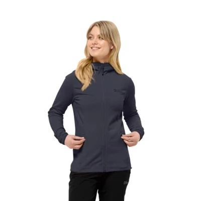 Afbeelding van Jack Wolfskin Baiselberg FZ Outdoorjas, Dames, Maat: Large, Graphite
