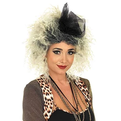 Afbeelding van Fun Shack pruik Annee 80 dames, jaren dames 80, blonde krullende damespruik, kostuum dameskostuum, carnaval, één maat