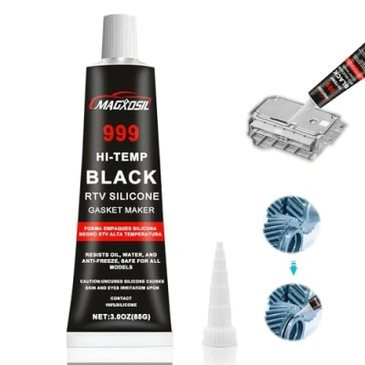 Afbeelding van Motorafdichtingspasta, afdichtingsmiddel voor motorvoegen, hoge temperatuurlijm, siliconen, zwart, 85 g